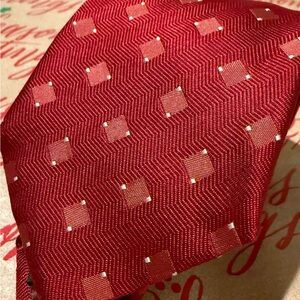 Giorgio Armani Red Patterned Tie